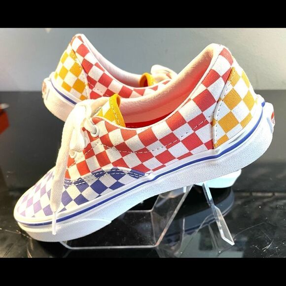 New Vans Off the Wall Master Multi-Colored Checkered Low Top Youth Sneakers 2.5Y - Picture 7 of 11